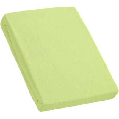 Spannbettlaken KUM "Frottee Spannbetttuch", grün, L:200cm, Frottee, Obermaterial: 100% Polyester, Bettlaken, Spannbettlaken, bis ca. 30 cm Matratzenhöhe, weich & kuschelig