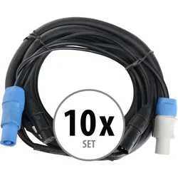 Pronomic Stage PPD-5 Hybridkabel Powerplug/DMX 10x Set