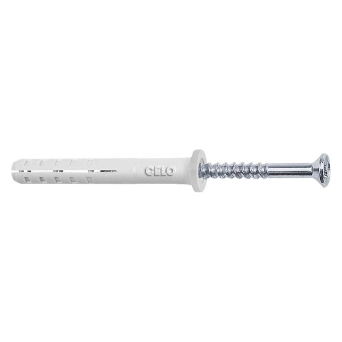 Celo Nageldübel NP 6- 35 Flachbund vormontiert (100 Stk.) (9635NP)
