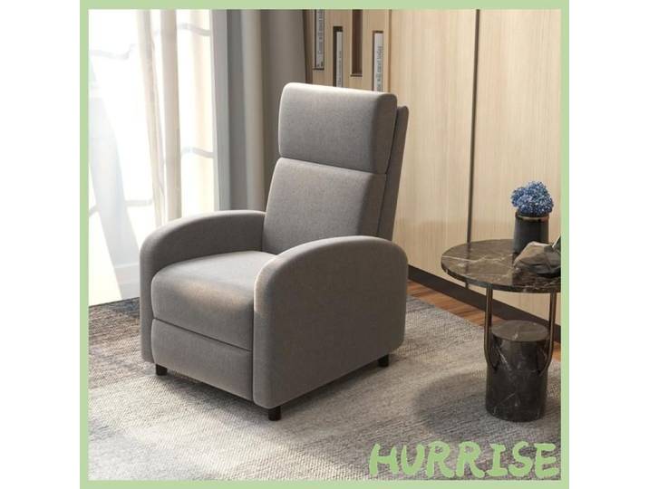 Cocosity Fauteuil Relax Inclinable Jusqu'À 160° Manuellement Avec Repose-Pieds Intégré Charge Max. 120Kg Grand Confort Gris