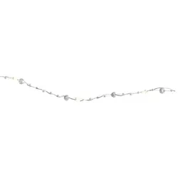 StarTrading LED Lichterkette Perlen 20 Tautropfen LED am Silberdraht L: 1,9m Batterie Timer