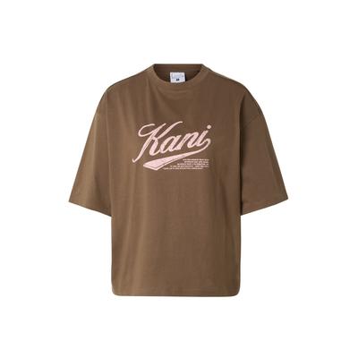 T-Shirt KARL KANI "Karl Kani Varsity Oversized T-Shirt", Damen, Gr. XL, braun, 100% Baumwolle, bedruckt, oversize, Rundhals, Shirts T-Shirt