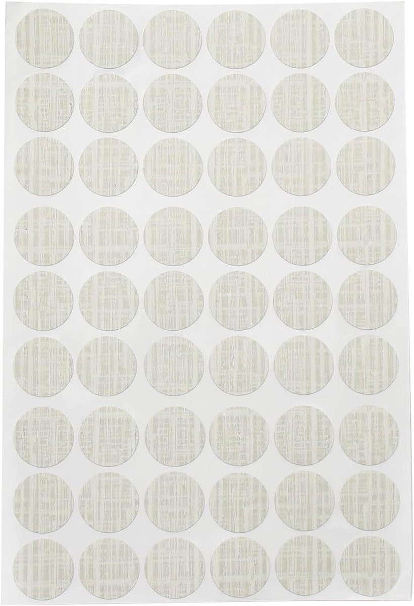 Schroefgat Stickers Wit - Zelfklevende PVC Meubelstickers - 21 mm Diameter