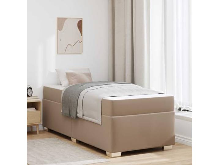 KTHLBRH Bettgestell Cappuccino 90 x 200 cm Stoff Modernes Design, klare Linien, geeignet für jeden Raum, robuster Rahmen