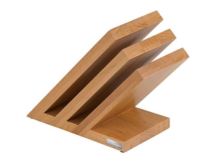 Arte Legno Magnetischer Messerblock, massives Buchenholz, 3 Paneele, luxuriöse italienische Venezia-Kollektion von Meisterhandwerkern, zeigt bis zu 6 hochwertige Messer, elegant, umweltfreundlich