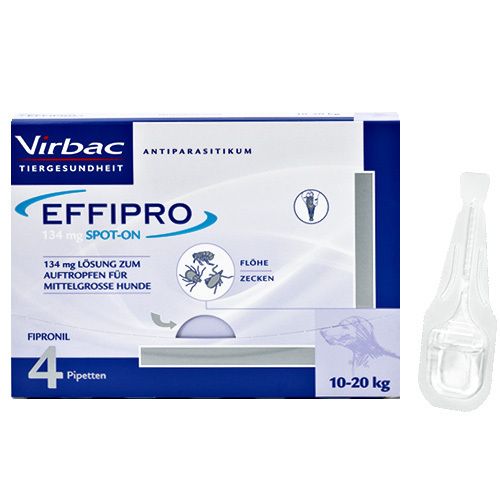 Effipro 134 mg Pip.Lsg.z.Auftropf.f.mittelgr.Hund 4 St Lösung