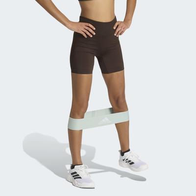 Shorts ADIDAS PERFORMANCE "WORKOUT ESSENTIALS KNIT SCRUNCH 5 INCH LEGGINGS", Damen, Gr. XS, N-Gr, aurora coffee, normal, gr., Obermaterial: 70% Polyester, 21% Polyamid, 9% Elasthan, Hosen Shorts, eng anliegende Passform, für Fitness und Sportmode,...