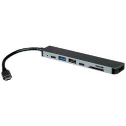 ROLINE Dockingstation USB Typ C, 4K HDMI, USB 2.0 (Typ-A), USB 3.2 Gen 1 (Typ-A+C), PD, SD/MicroSD 12.02.1122