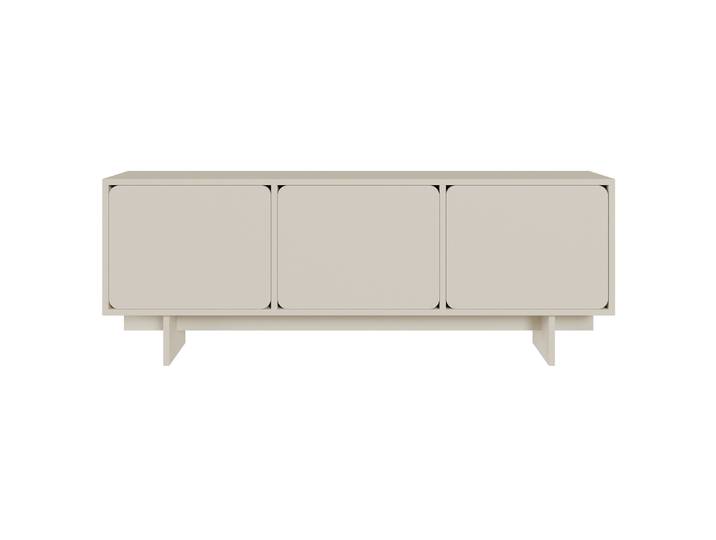 TV-Schrank Wuwu mit drei Schränken, 150 cm, grau-beige