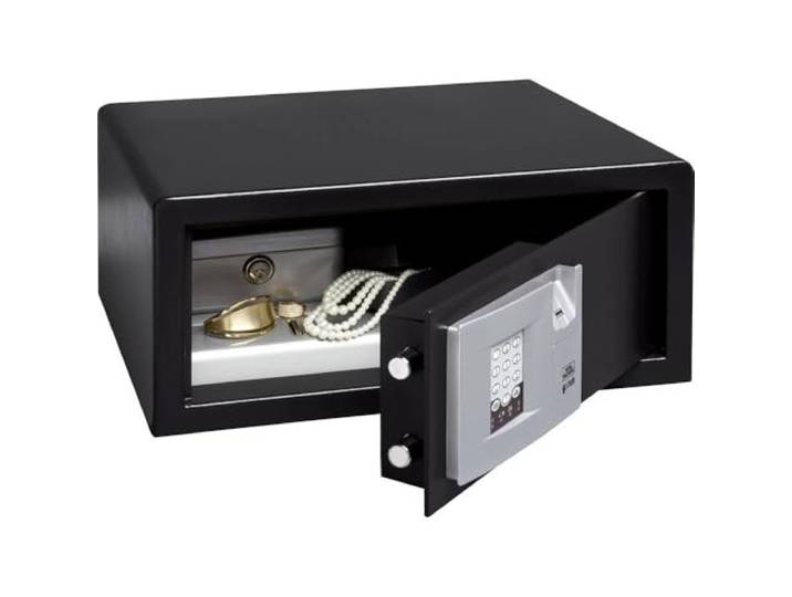 BURG-WÄCHTER Coffre-fort pour ordinateur portable\, serrure à code électronique et reconnaissance d’empreintes digitales\, Point-Safe\, 27\,9 l\, 16\,7 kg\, P 3 E FS LAP\, Noir