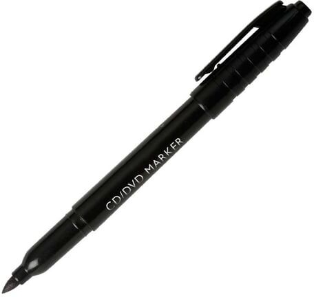 Gama Essencial Marcador Permanente   Ponta redonda 1mm   CD/DVD   Preto