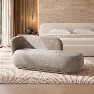 "Jennifer Taylor Home Aire 75"" RAF Modern Rounded Chaise Lounge"