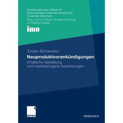 Neuproduktvorankündigungen, Taschenbuch von Torsten Bornemann, Betriebswirtschaftlicher Verlag Gabler, 978-3-8349-2563-3