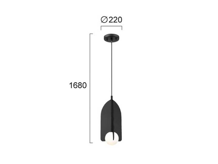 Viokef Hängeleuchte Fedora, dimmbar, schwarz, für Wohn- / Esszimmer, Metall