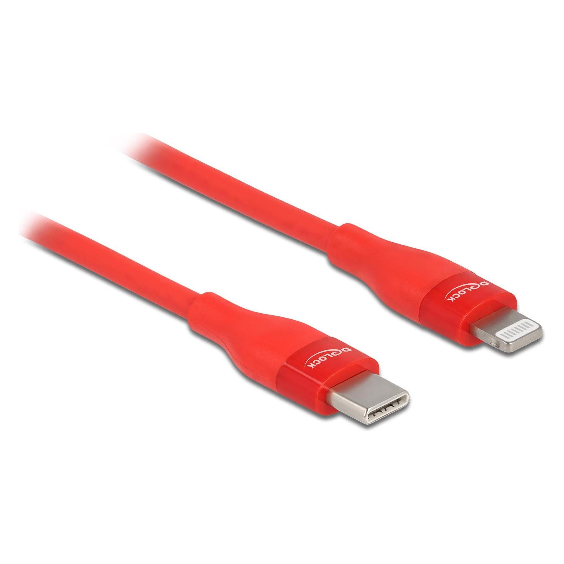 Delock USB-Kabel rot USB C - USB C 2 m (2 m, USB 2.0) (86635)