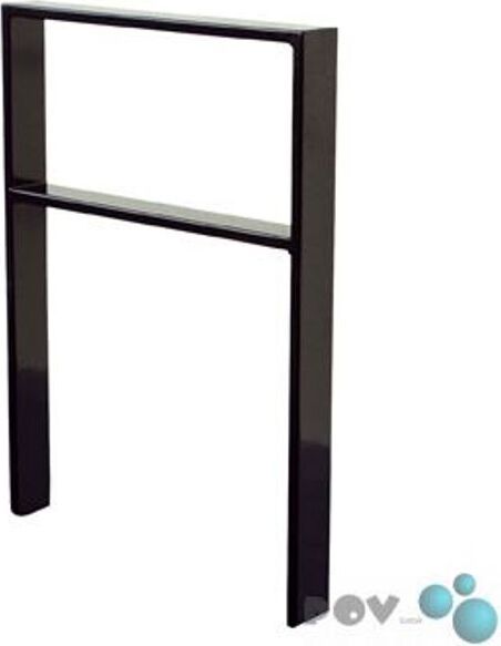 Anlehnbügel aus Flachstahl 50 x 12 mm, mit Querholm, ohne Lackierung 450 mm