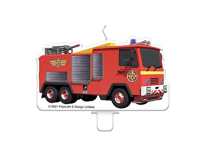 Amscan 9912965 Brandweerman Sam verjaardagskaars, 9,1 x 4,9 cm