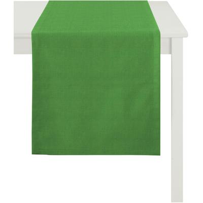 Tischläufer APELT "Arizona, Uni-Basic" Gr. 2, grün, B:60cm L:200cm, Leinen, Polyester, Tischdecken, Leinenoptik