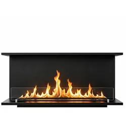Divina Fire Einbau-Bioethanolkamin, dreiseitig, offener Kamin, 120 x 50 cm, GIOVE120 TOPLINE