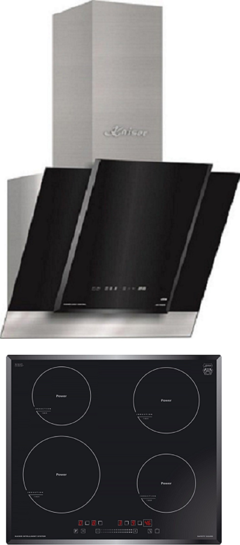 Kaiser Dunstabzugshaube AT 6438 F ECO 60cm + KCT 6705 FI Induktions-Kochfeld
