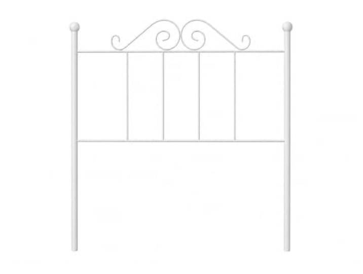 Matris Kopfteil aus Schmiedeeisen Palacio für Betten mit 150 cm, Eisen, 158 x 125 x 4 cm, Weiß, hergestellt in Spanien