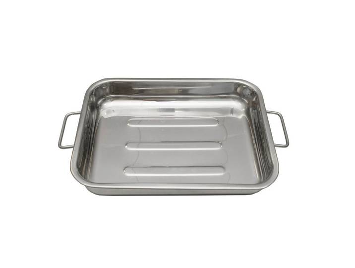 moHA! Bräter, Edelstahlfarben, Metall, 3,6 l, rechteckig, 24x5.5x32 cm, rostfrei, antihaftbeschichtet, Kochgeschirr, Töpfe, Bräter