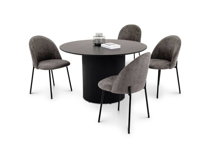 ESSGRUPPE VIANNEY 5er Set schwarz