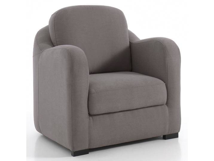 IBIZA - Fauteuil cabriolet - Velours, Gris clair