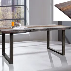 WOLFMÖBEL »City« Akazie Baumkante Esstisch rough wood 195x90 cm