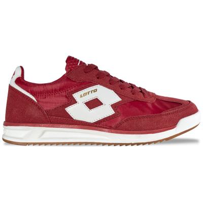 Sneaker LOTTO, Herren, Gr. 45, rot (rot, weiß), Synthetik, mehrfarbig, Schuhe Sneaker, - in angesagtem Retrodesign