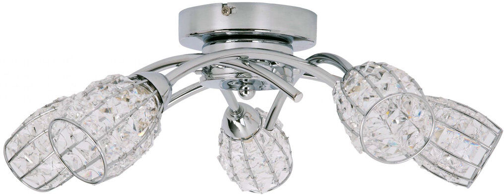 Canora Grey Browne Crystal Semi Flush Mount Polished Chrome 17cm H X 46cm W X 46cm D