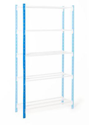 Universal-Steckregal, Stützen, mit Kunststofffüßen, H 1750 mm, himmelblau