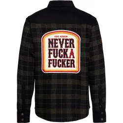 King Kerosin Motor Gear - Never f.ck a f.cker, Hemd/Textiljacke - Schwarz/Dunkelgrün - M
