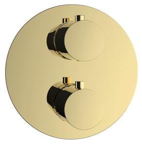 Herzbach LIVING Thermostat-Farbset 1 Verbraucher rund rund PVD Gold