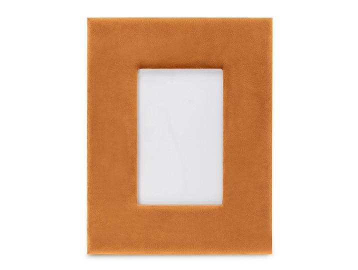 Bilderrahmen Velvet MDF-Platte,PVC,synthetischer Stoff,Vlies Orange/Rostbraun 19 x 24cm