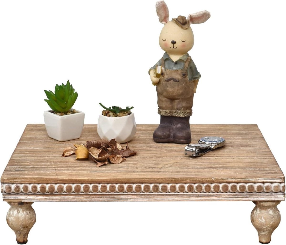 Houten Riser Decoratieve Plank in Natuurlijk Hout - Breedte: 39,9 cm, Diepte: 30 cm