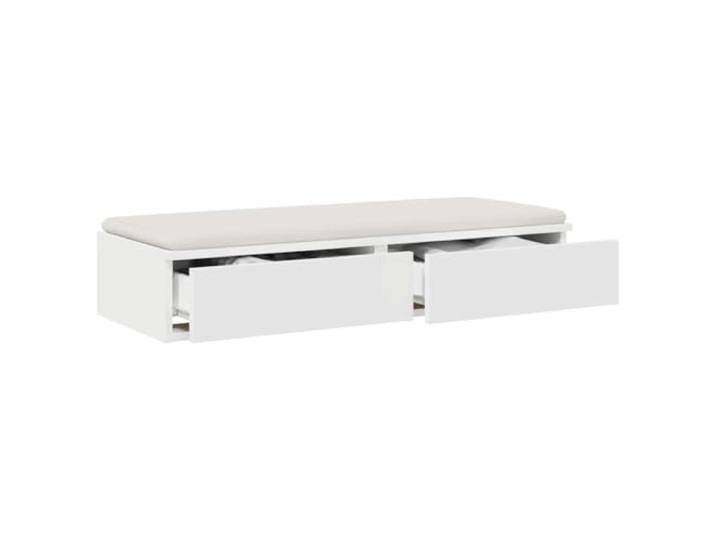 vidaXL Bettschubladen Weiß 75 x 36,5 x 16.5 cm Holzwerkstoff Moderner Stil, Zwei geräumige Schubladen zur Optimierung des Raums, Robuste MDF-Konstruktion sorgt für Langlebigkeit,