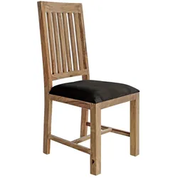 2er-Set WOLFMÖBEL Stuhl Yoga Holz Braun Sheesham