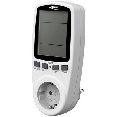 ANSMANN Energiekosten Messgerät, mit extra großem LCD Display, weiß, 165x82x65mm