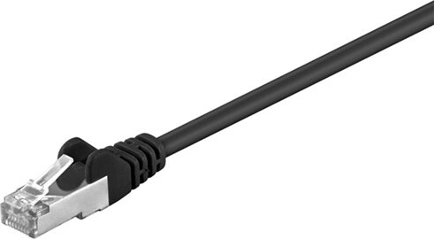 5X Goobay 68659 CAT 5e Patchkabel, F/UTP, Schwarz, 20 m - CCA Kupfergemisch