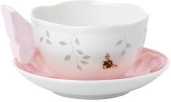 Lenox Butterfly Meadow Figural Pink Cup & Saucer Multi