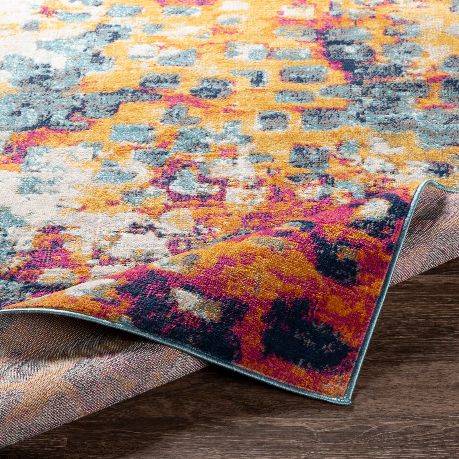 Teppich LIVABLISS "MOORE", bunt (gelb), B:80cm H:10mm L:220cm, Polypropylen, Teppiche, Teppich gelb B : 80cm 1 Stk., 10mm, L: 220cm