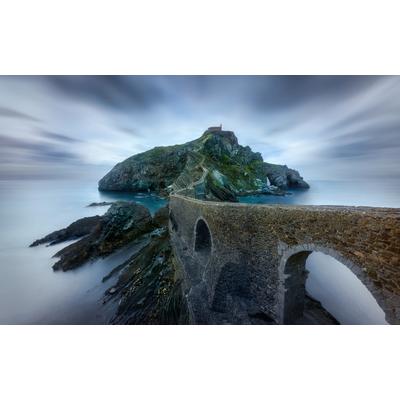 Fototapete PAPERMOON "JESUS M GARCIA, SPIELE VON THRONES - DRAGONSTONE ISLAND SAN JUAN DE G", bunt, B:4m L:2,6m, Vlies, Tapeten
