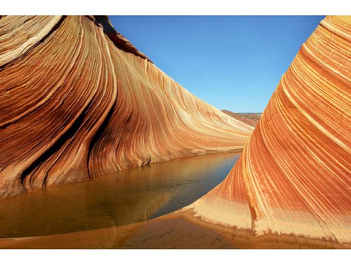Fototapete PAPERMOON Wellen Pariah Canyon , bunt, B:1,5m L:1,11m, Vlies, Tapeten, Fototapete