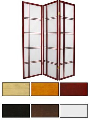 Red Lantern 5 ft. Tall Double Cross Shoji Screen