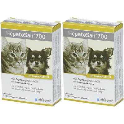 Hepatosan 700 Diät-Erg.Futterm.Tab.f.Hund/Katze 2x 2x30 St Tabletten