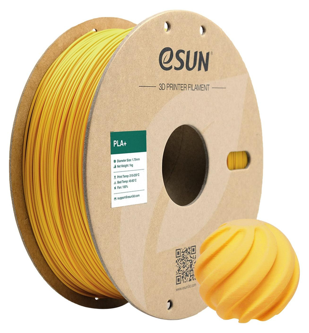 eSUN PLA+ filament Geel 1,75 mm 1 kg