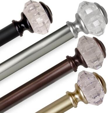 InStyleDesign Adeline 1 inch Diameter Adjustable Curtain Rod