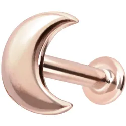 14 Karat Gold Labret mit Innengewinde MOND