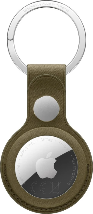 Apple Schlüsselanhänger aus FineWoven für AirTag Dunkeloliv